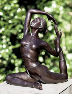 Gartenskulptur "Tänzerin", Bronze