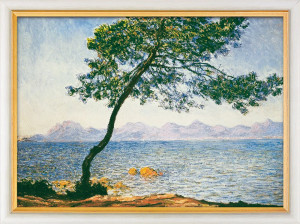 Claude Monet: Bild "Antibes" (1888), Version weiß-goldfarben gerahmt
