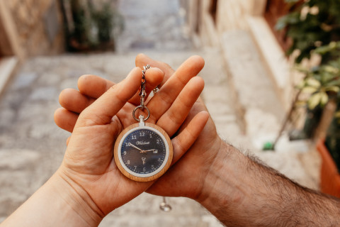 Taschenuhr Eiche Zeitlos #3