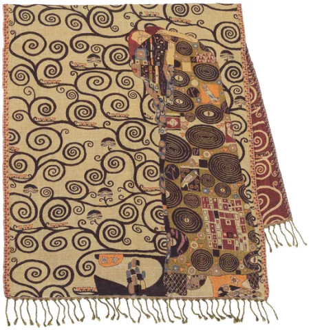 Gustav Klimt: Merinoschal "Der Kuss" #2