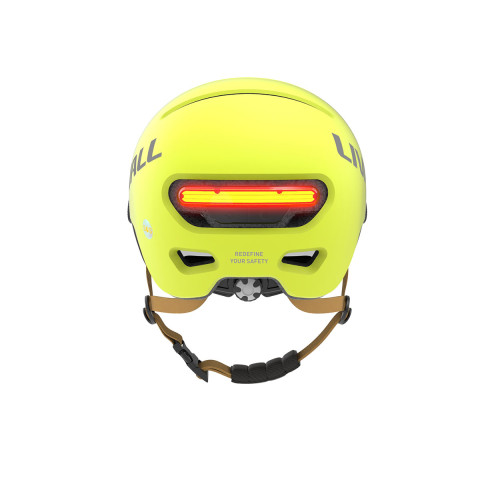  Fahrradhelm gelb mit Visier, Bremslicht und SOS-Alarm, L23 #3