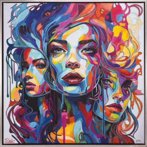 Sabrina Seck: Bild "Hydra" (2023), gerahmt