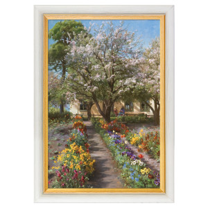 Peder Mork Mönsted: Blühender Garten im Frühling, 1930