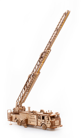  3D-Holzpuzzle Mechanisches Feuerwehrauto #3