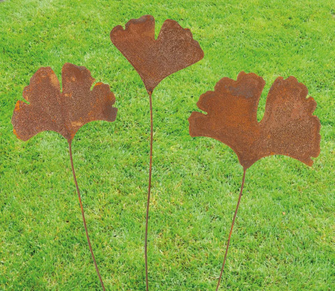 Gartenstecker "Ginkgoblatt", 3-teilig #1