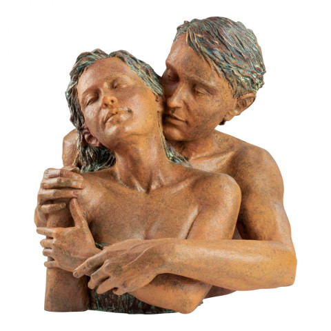Angeles Anglada Skulptur Rückhalt, Kunstguss Steinoptik #1