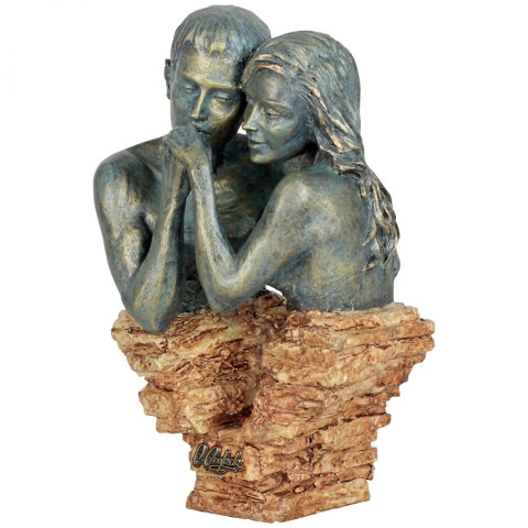 Angeles Anglada: Skulptur "First Love", Kunstguss Steinoptik #1