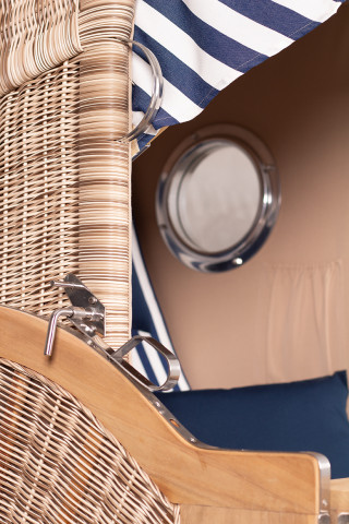 Strandkorb 1-Sitzer blau-weiß #4