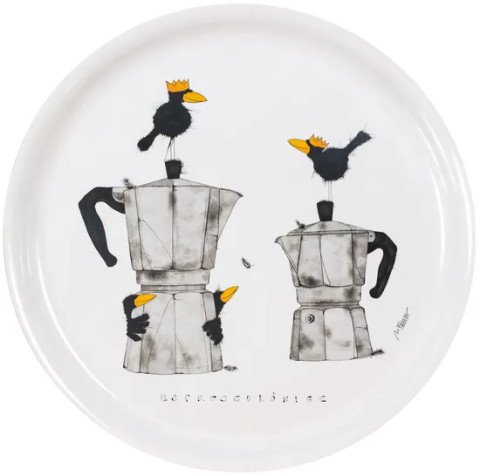 Michael Ferner: Holztablett "Espressokönige" #1