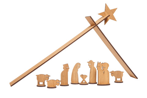  Weihnachtskrippe Simply Christmas, Eiche #1