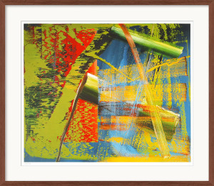 Gerhard Richter: Bild "Abstraktes Bild" (1984), Version dunkelbraun gerahmt