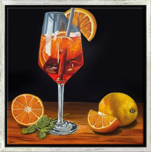 Sabine Schramm: Bild "Cocktail No. IV" (2021), gerahmt