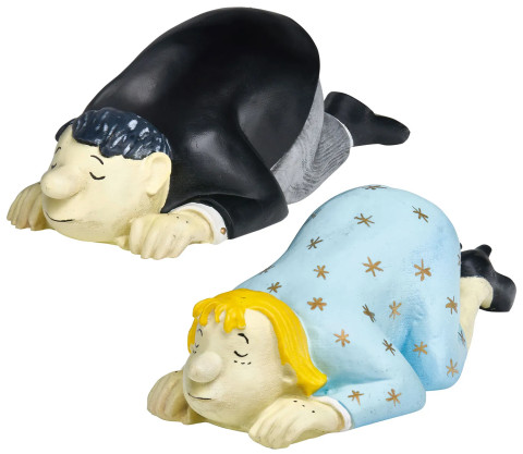 Loriot: Skulpturenpaar "Szenen einer Ehe, Sie & Er", Version in Kunstguss handbemalt #2