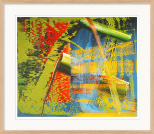 Gerhard Richter: Bild "Abstraktes Bild" (1984), Version naturfarben gerahmt