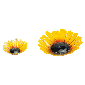 Mats Jonasson: Glasschale "Sonnenblumen"  im Set