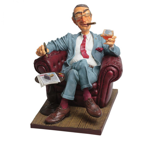 Guillermo Forchino: Karikatur Big Boss, Kunstguss handbemalt #1