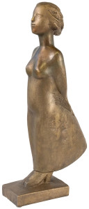 Gisela Eufe: Skulptur "Windsbraut", Bronze