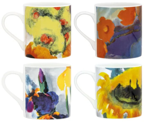 Emil Nolde: 4 Becher mit Künstlermotiven "Sommerblumen" im Set #1