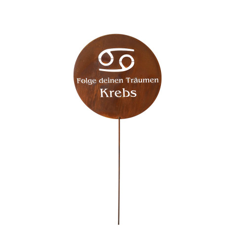 Gartenstecker Sternzeichen, Edelrost (22.06. - 21.12.) #1