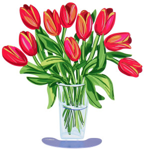 David Gerstein: Doppelseitige Standskulptur "Tulips"