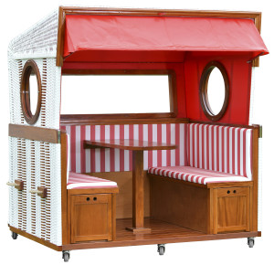  Strandkorb 6-Sitzer, Gosch-Lounge, Mahagoni (verschiedene Farben)