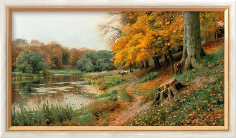 Peder Mork Mönsted: Bild "Rehe im Wald" (1918) #1
