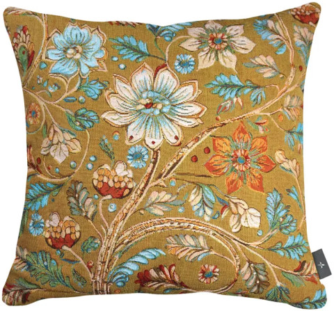 Kissenhülle "Blütenzauber", braune Version #1