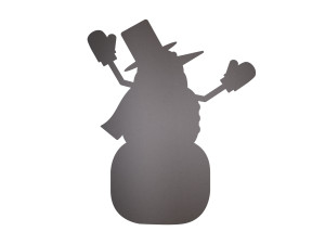  Gartenstecker Schneemann Vollstahl
