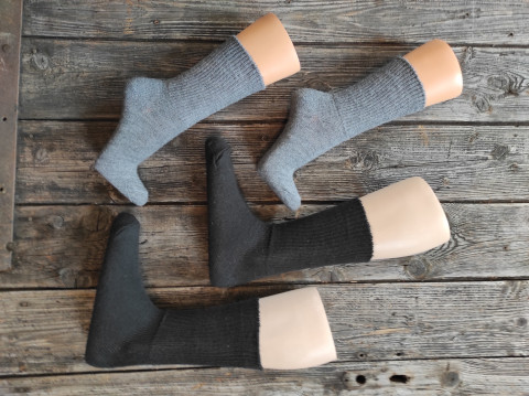 Alpaka Socken grau #3