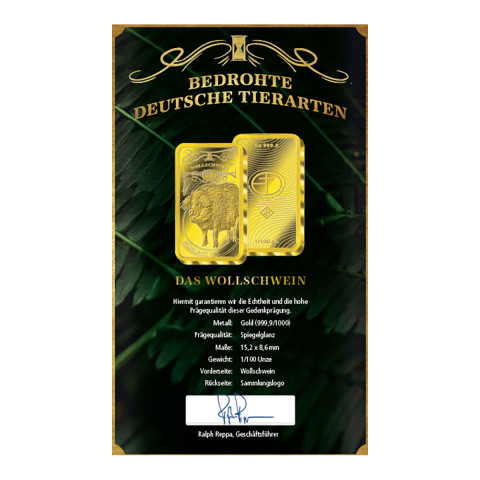  Goldbarren Bedrohte Tierarten Wollschwein #3