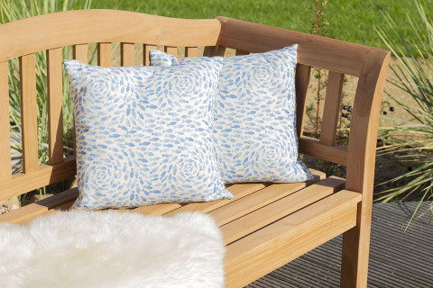 Teak-Gartenbank Wave #3