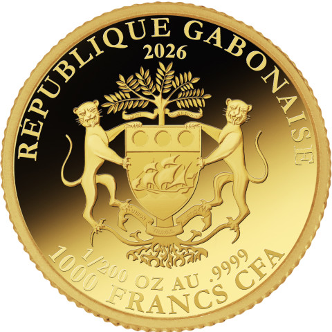 Goldmünze Weihnachtsengel, im Samtsäckchen #2