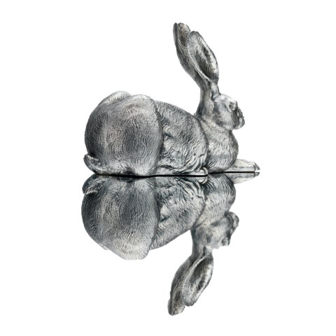 Ottmar Hörl: Skulptur Dürer-Hase, Version Bronze versilbert #1