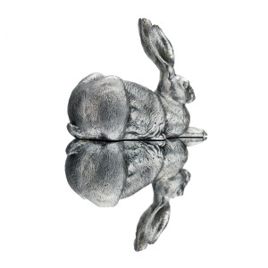 Ottmar Hörl: Skulptur Dürer-Hase, Version Bronze versilbert
