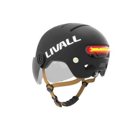 Fahrradhelm mit Visier, Bremslicht und SOS-Alarm, L23 #2