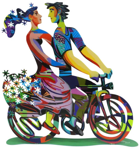 David Gerstein: Doppelseitige Standskulptur "Spring Ride" #1