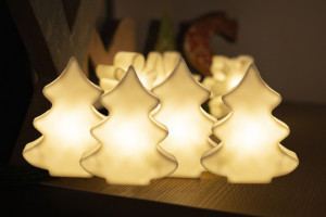  Motivleuchten-Set Trees Quattro, 4er-Set