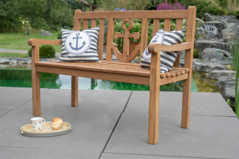 Teak-Gartenbank Anker #2