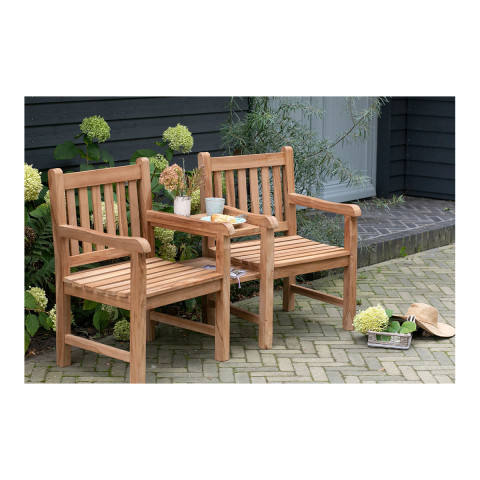  Gartenglück: Teak-Gartenbank Feierabend  #3