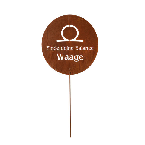 Gartenstecker Sternzeichen, Edelrost (22.06. - 21.12.) #4