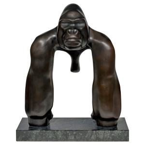 Marcus Meyer: Skulptur "Berggorilla", Bronze