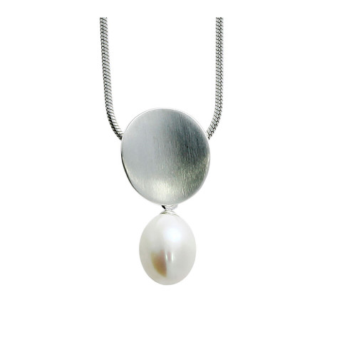 Anhänger Silber mit Süsswasserperlen-Tropfen, inkl. Kette #1