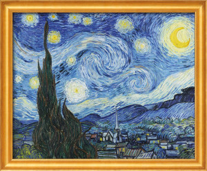 Vincent van Gogh: Bild "Sternennacht" (1889), gerahmt
