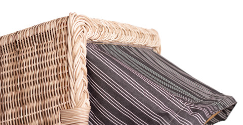  Strandkorb 1-Sitzer grau mit Nadelstreifen #5