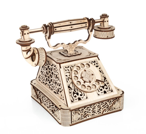 3D-Holzpuzzle, Retro Telefon #1