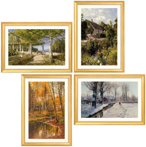 Peder Mork Mönsted: 4 Landschaftsbilder #1