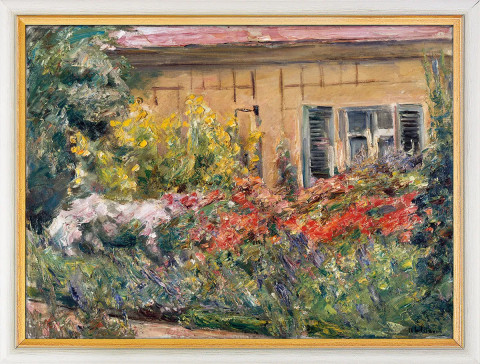 Max Liebermann: Bild "Blumenstauden am Gärtnerhäuschen nach Norden" (1928) #1