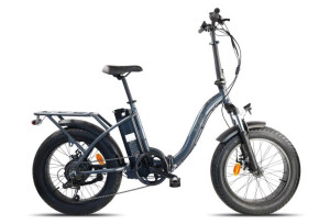 Elektro Faltrad 20 Zoll Terrain steingrau
