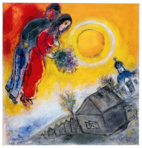 Marc Chagall: Das Paar am gelben Himmel 