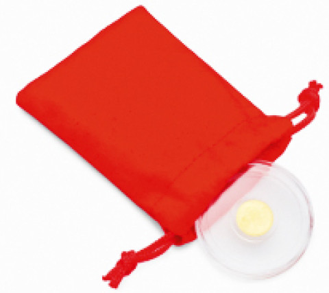 Goldmünze Weihnachtsengel, im Samtsäckchen #3